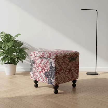 Bespoke Square Storage Bench Smooth Lid Handcrafted Motif - ISTOOLS