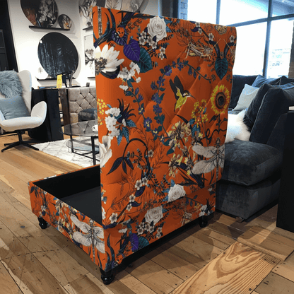 Bespoke Square Storage Footstool Plain Luxury Texture bec - ISTOOLS