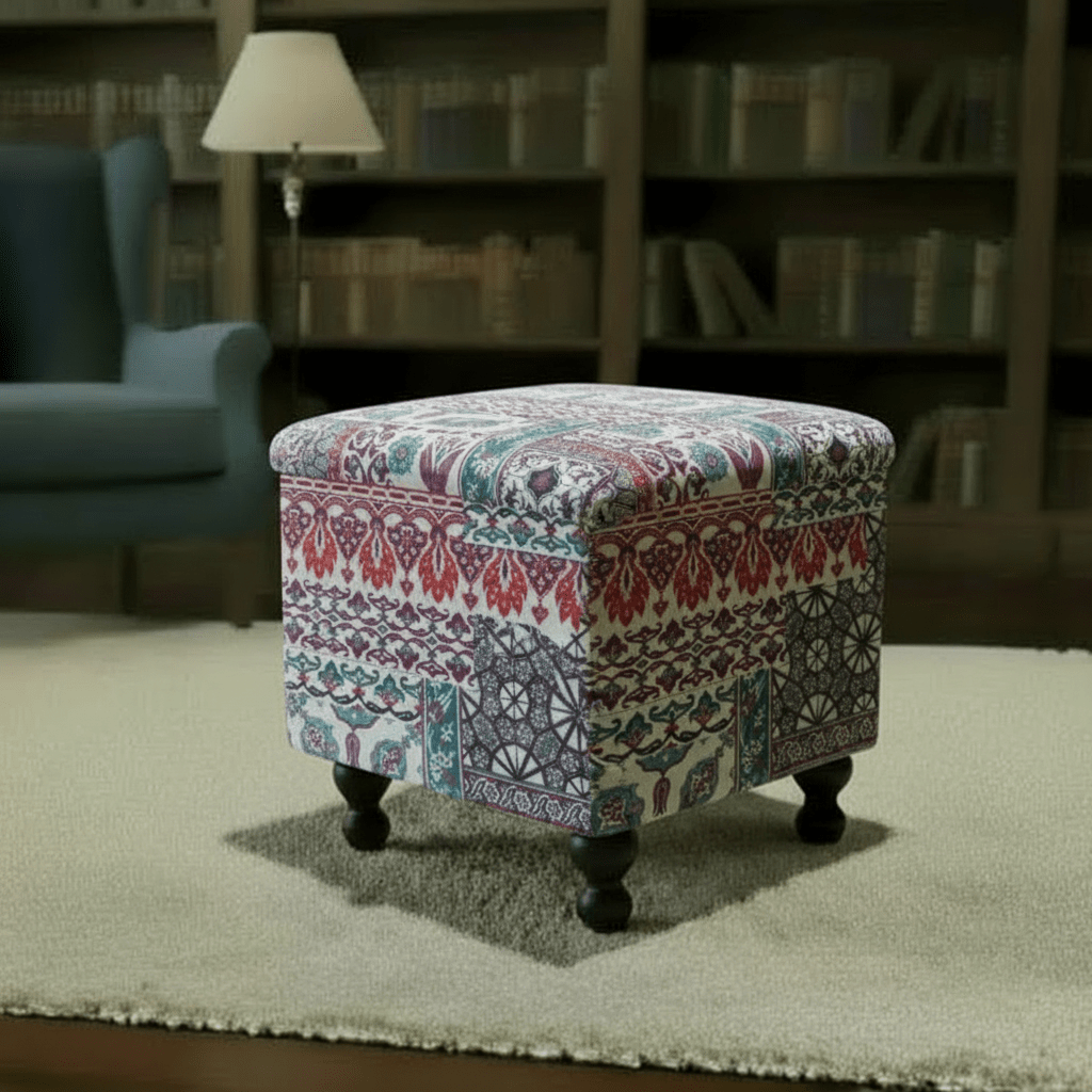 Bespoke Square Storage Ottoman Handcrafted Patterned Quality - ISTOOLS
