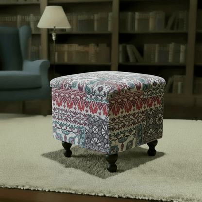 Bespoke Square Storage Ottoman Handcrafted Patterned Quality - ISTOOLS