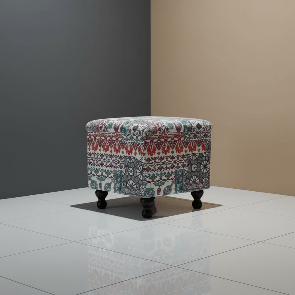 Bespoke Square Storage Ottoman Handcrafted Patterned Quality - ISTOOLS