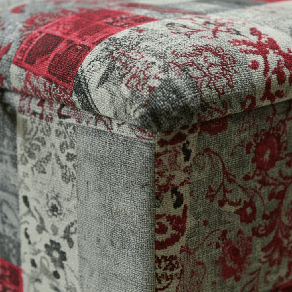 Bespoke Square Storage Pouffe Multi - Toned Fabric UK - ISTOOLS
