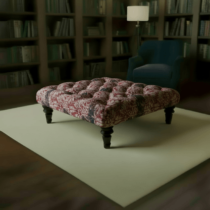 Bespoke Square Tufted Pouffe Table Unique Pattern UK - ISTOOLS