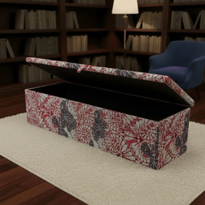 Bespoke Storage Bench Matching Buttons Handcrafted Motif Design - ISTOOLS