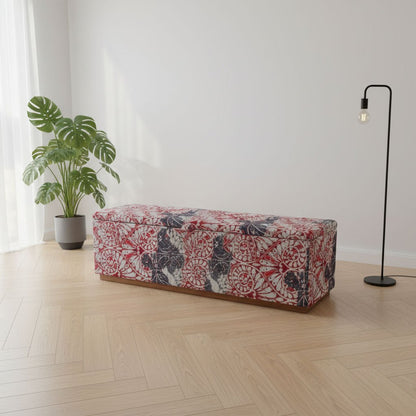 Bespoke Storage Bench Matching Buttons Handcrafted Motif Design - ISTOOLS