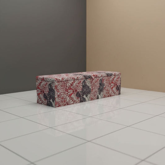 Bespoke Storage Bench Matching Buttons Handcrafted Motif Design - ISTOOLS