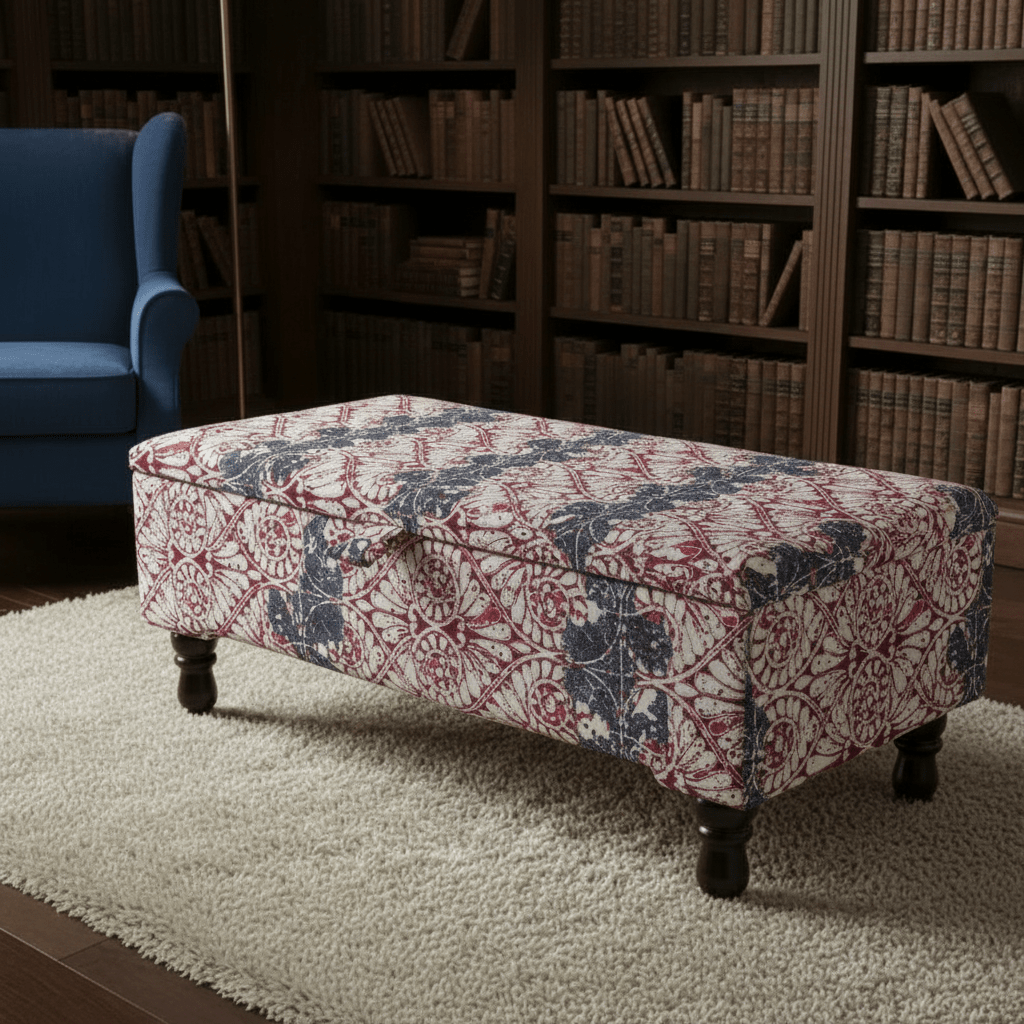 Bespoke Storage Bench Smooth Lid Handcrafted Motif - ISTOOLS