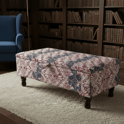 Bespoke Storage Bench Smooth Lid Handcrafted Motif - ISTOOLS