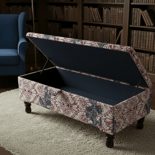 Bespoke Storage Bench Smooth Lid Handcrafted Motif - ISTOOLS