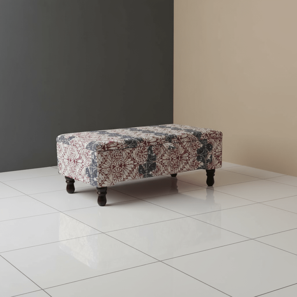 Bespoke Storage Bench Smooth Lid Handcrafted Motif - ISTOOLS