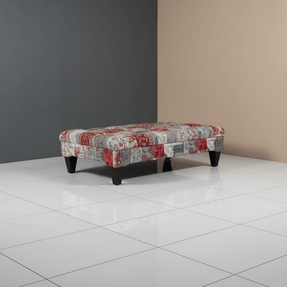 Bespoke Tufted Centrepiece Footstool Vibrant Designer Style - ISTOOLS