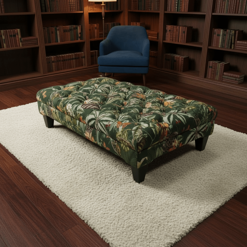 Bespoke Tufted Rectangular Ottoman Bench Handcrafted Quality - ISTOOLS