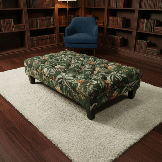 Bespoke Tufted Rectangular Ottoman Bench Handcrafted Quality - ISTOOLS