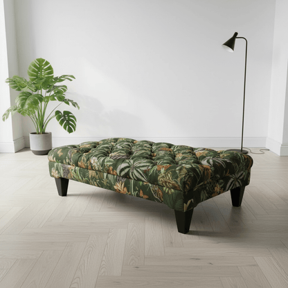 Bespoke Tufted Rectangular Ottoman Bench Handcrafted Quality - ISTOOLS