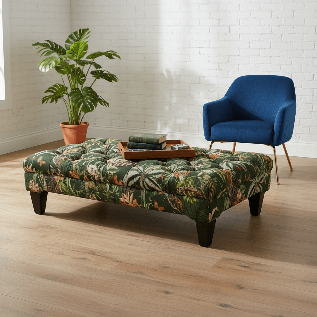 Bespoke Tufted Rectangular Ottoman Bench Handcrafted Quality - ISTOOLS