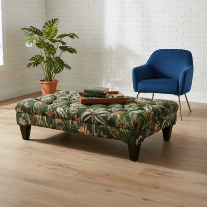 Bespoke Tufted Rectangular Ottoman Bench Handcrafted Quality - ISTOOLS