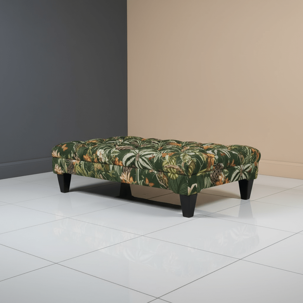Bespoke Tufted Rectangular Ottoman Bench Handcrafted Quality - ISTOOLS