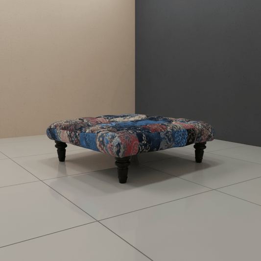 Bespoke Tufted Square Ottoman Bench Handcrafted UK Quality non - storage - ISTOOLS