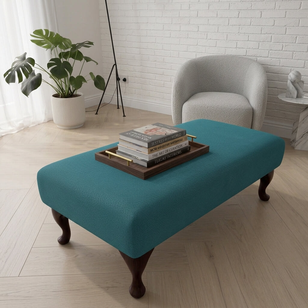 BESPOKE UPHOLSTERED COFFEE TABLE FOOTSTOOL CUSTOM NON STORAGE OTTOMAN SEAT PREMIUM HANDCRAFTED LIVING ROOM FURNITURE UK MADE - ISTOOLS