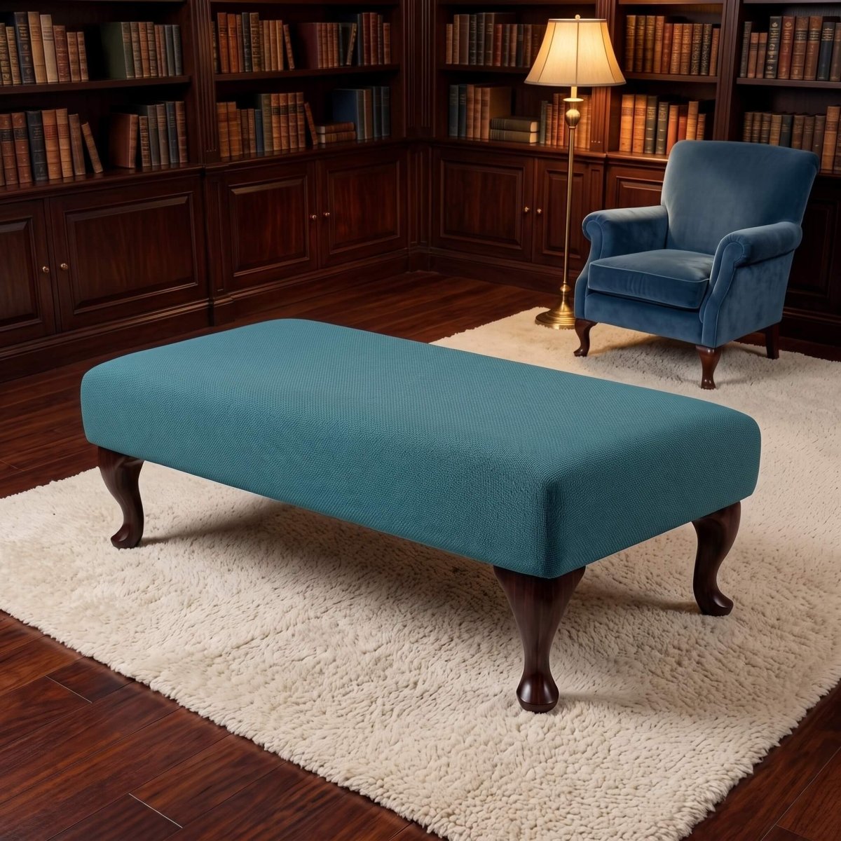 BESPOKE UPHOLSTERED COFFEE TABLE FOOTSTOOL CUSTOM NON STORAGE OTTOMAN SEAT PREMIUM HANDCRAFTED LIVING ROOM FURNITURE UK MADE - ISTOOLS
