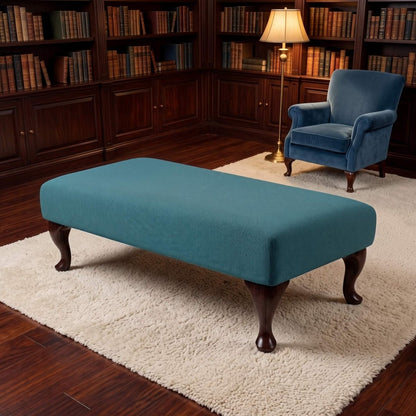 BESPOKE UPHOLSTERED COFFEE TABLE FOOTSTOOL CUSTOM NON STORAGE OTTOMAN SEAT PREMIUM HANDCRAFTED LIVING ROOM FURNITURE UK MADE - ISTOOLS