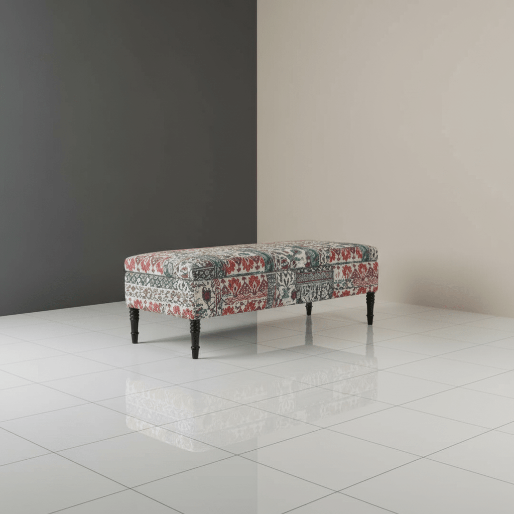 Bespoke Upholstered Rectangular Lounge Bench Contemporary Pattern - ISTOOLS