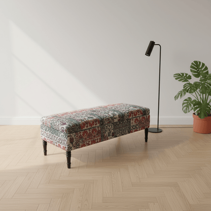 Bespoke Upholstered Rectangular Lounge Bench Contemporary Pattern - ISTOOLS