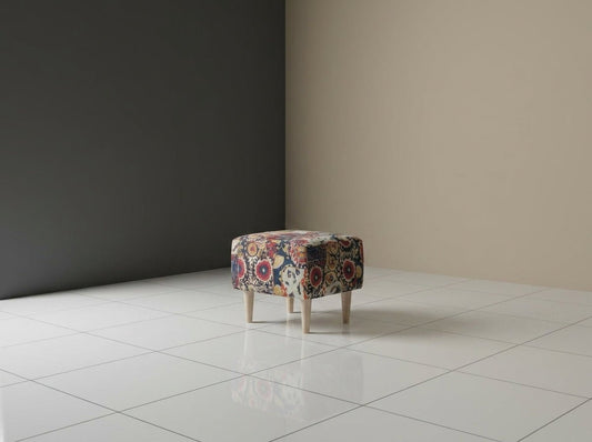 Bespoke Upholstered Rectangular Storage Bench Artistic Motif - ISTOOLS
