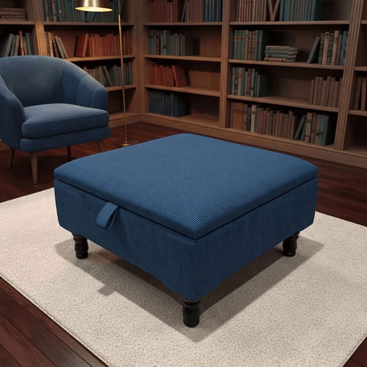 BESPOKE UPHOLSTERED STORAGE BENCH SQUARE COFFEE TABLE - ISTOOLS