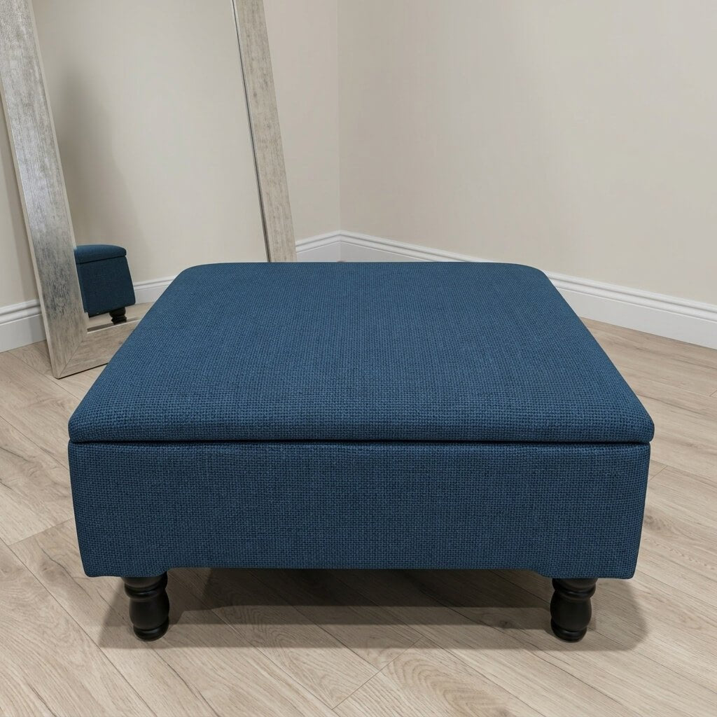 BESPOKE UPHOLSTERED STORAGE BENCH SQUARE COFFEE TABLE - ISTOOLS