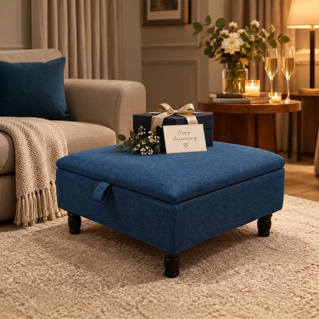 BESPOKE UPHOLSTERED STORAGE BENCH SQUARE COFFEE TABLE - ISTOOLS