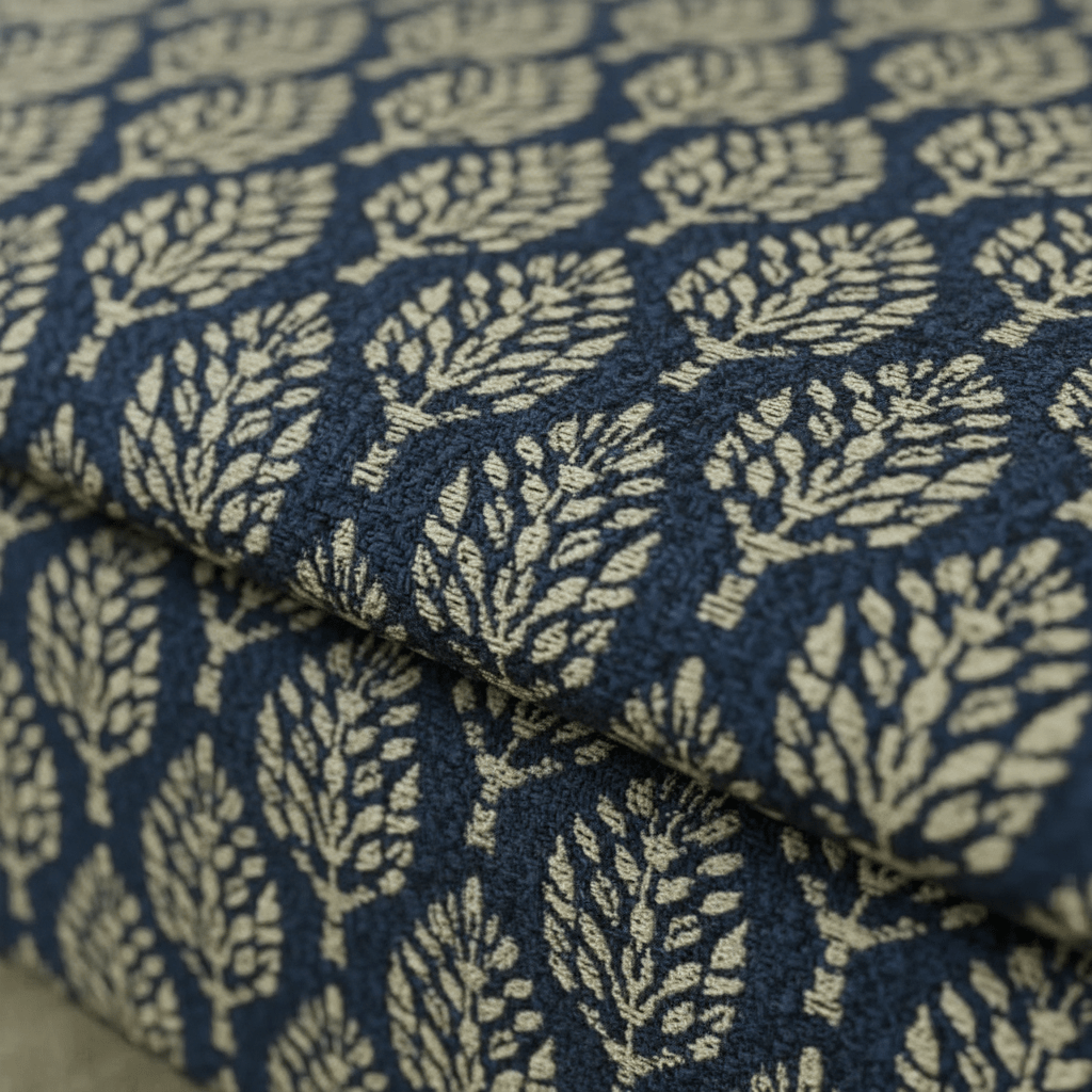Bespoke Window Seat Cushion Bench – Comfortable Storage Ottoman with Designer Abstract Fabric - ISTOOLS