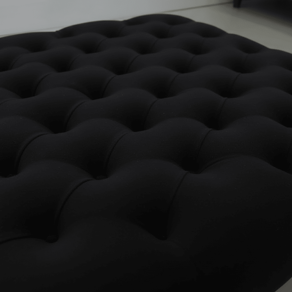 Black Elegant Patterned Square Ottoman Centrepiece UK Craftsmanship - ISTOOLS