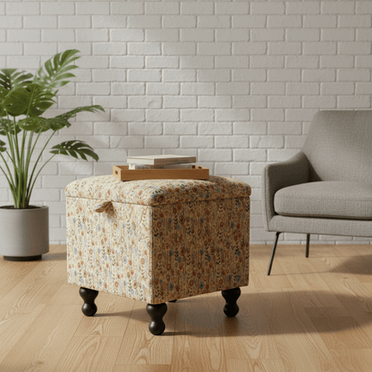 Black Small Storage Ottoman – Multi - Purpose Coffee Table, Footstool & Side Table - ISTOOLS