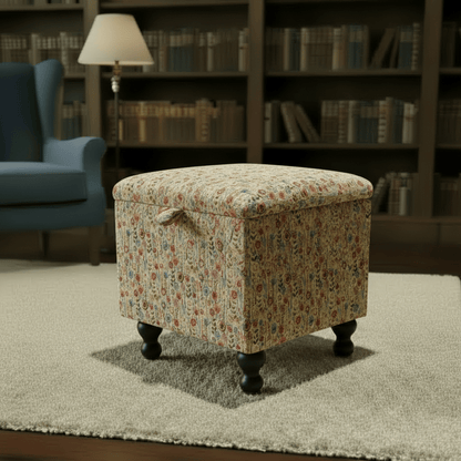 Black Small Storage Ottoman – Multi - Purpose Coffee Table, Footstool & Side Table - ISTOOLS