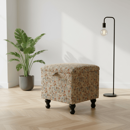 Black Small Storage Ottoman – Multi - Purpose Coffee Table, Footstool & Side Table - ISTOOLS