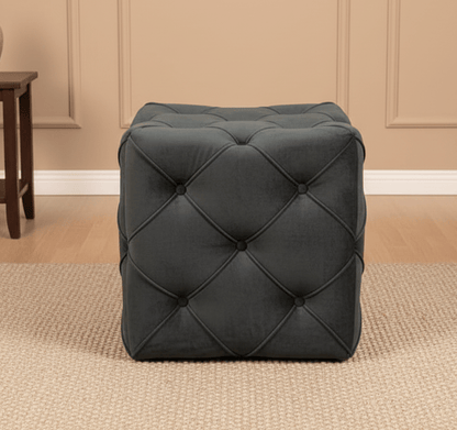 Stylish Black Faux Leather Ottoman Coffee Table with Storage Lid - ISTOOLS