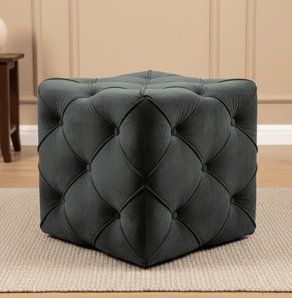 Multifunctional Black Cube Ottoman – Coffee Table and Extra Seating - ISTOOLS