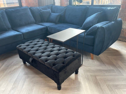 Black steel side table coffee table - ISTOOLS