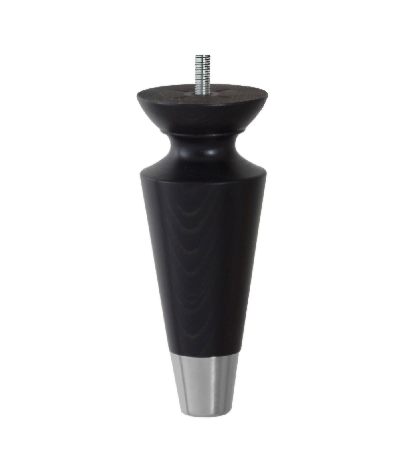 Black wooden leg with silver cap - ISTOOLS