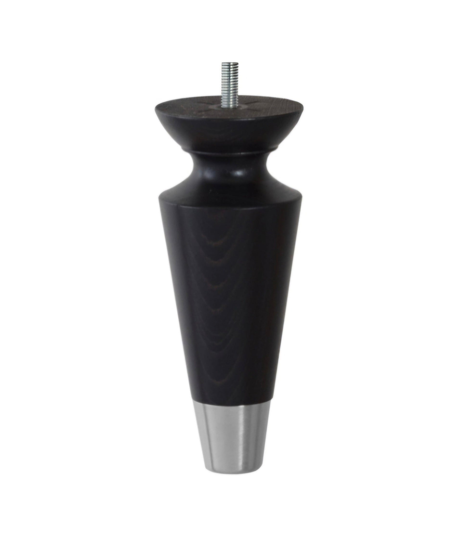 Black wooden leg with silver cap - ISTOOLS