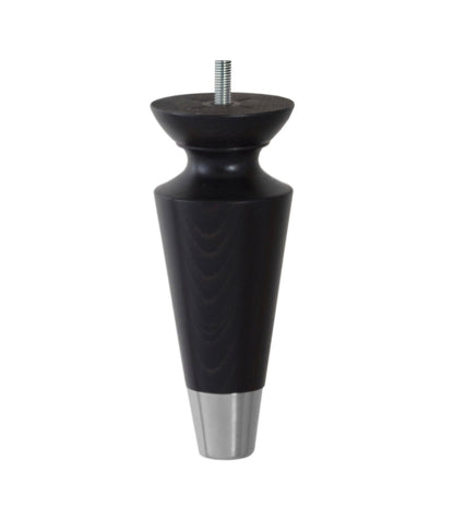 Black wooden leg with silver cap - ISTOOLS