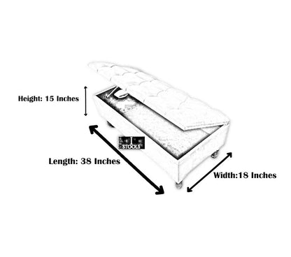 Blue Coffee Table Ottoman Storage Bench | Velvet Blue Chesterfield Footstool - ISTOOLS