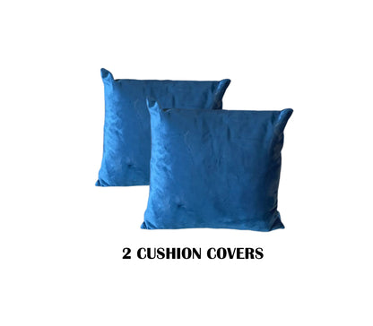 Blue plain lid Ottoman Coffee Table Storage Bench | Velvet| Blue Fabric Living Room Footstool - ISTOOLS