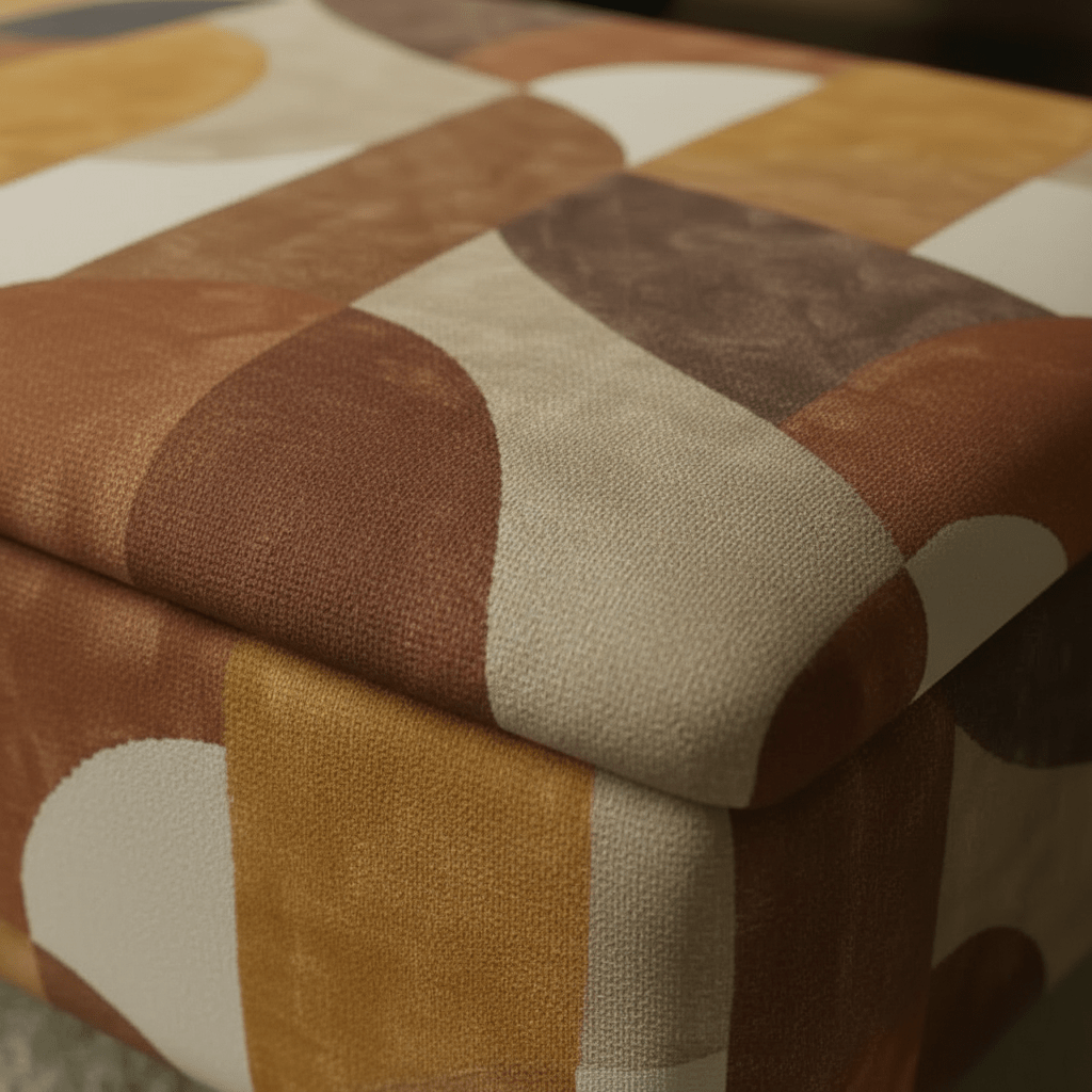 Boho Chic Long Ottoman – Multi - Toned Storage Bench & Blanket Box - ISTOOLS