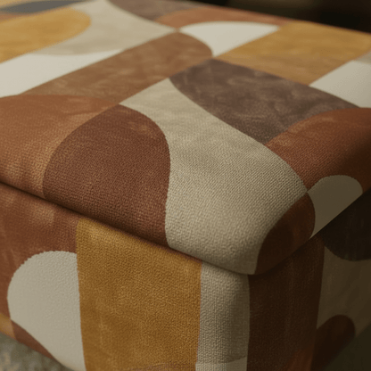 Boho Chic Long Ottoman – Multi - Toned Storage Bench & Blanket Box - ISTOOLS