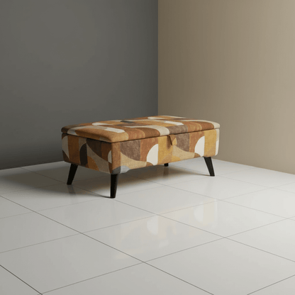 Boho Chic Long Ottoman – Multi - Toned Storage Bench & Blanket Box - ISTOOLS