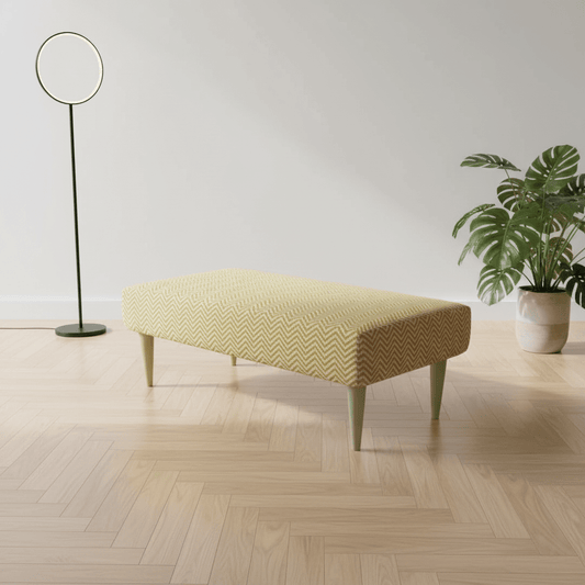 Boho Chic Rectangular Footstool – Vibrant Designer Pattern Upholstered Bench | istols UK - ISTOOLS