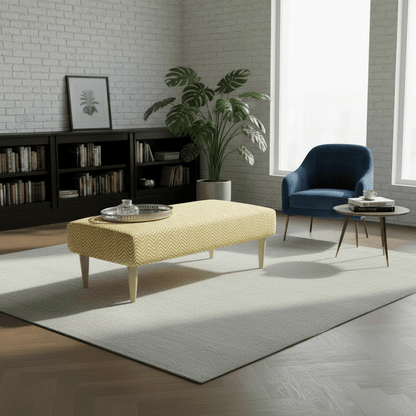 Boho Chic Rectangular Footstool – Vibrant Designer Pattern Upholstered Bench | istols UK - ISTOOLS