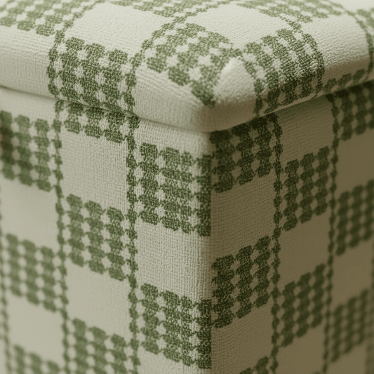 Boho Chic Square Footstool – Handcrafted UK Storage Ottoman with Designer Pattern - ISTOOLS